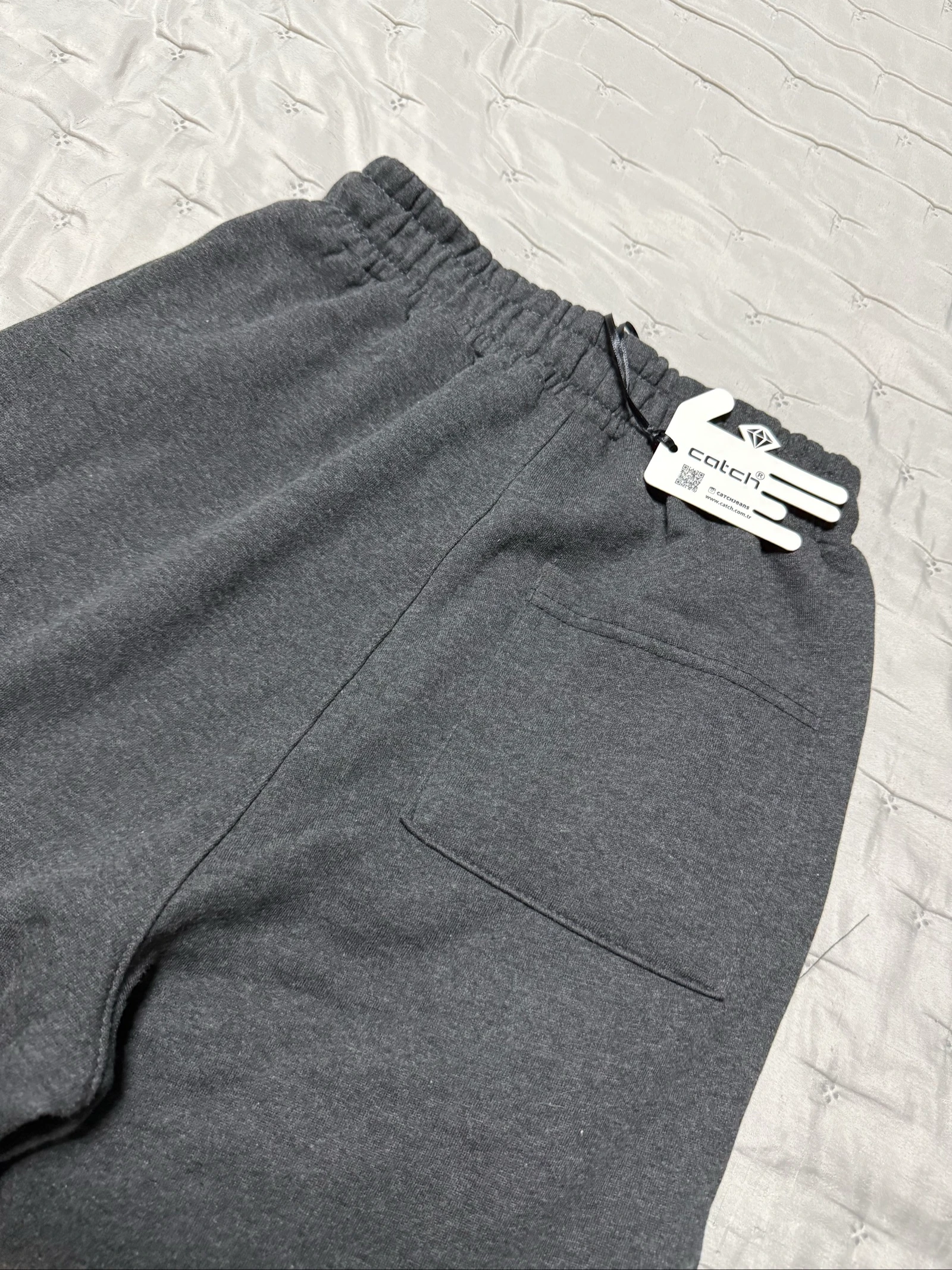 Donkere grijze cargo joggingbroek met label "catch" – photo 10
